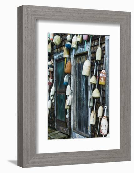 Maine, Pemaquid Point, Lobster Buoys-Walter Bibikow-Framed Photographic Print