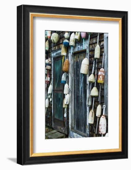 Maine, Pemaquid Point, Lobster Buoys-Walter Bibikow-Framed Photographic Print