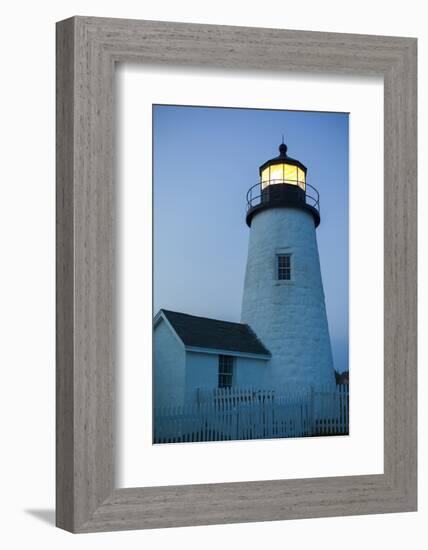 Maine, Pemaquid Point, Pemaquid Point Lighthouse-Walter Bibikow-Framed Photographic Print