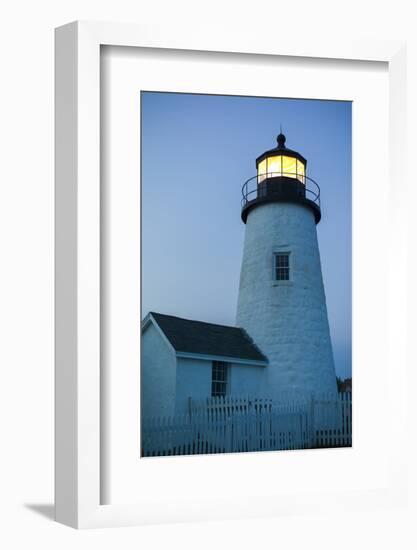 Maine, Pemaquid Point, Pemaquid Point Lighthouse-Walter Bibikow-Framed Photographic Print