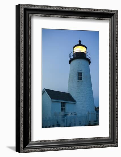 Maine, Pemaquid Point, Pemaquid Point Lighthouse-Walter Bibikow-Framed Photographic Print