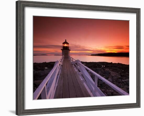 Maine, Port Clyde, Marshall Point Lighthouse, USA-Alan Copson-Framed Photographic Print