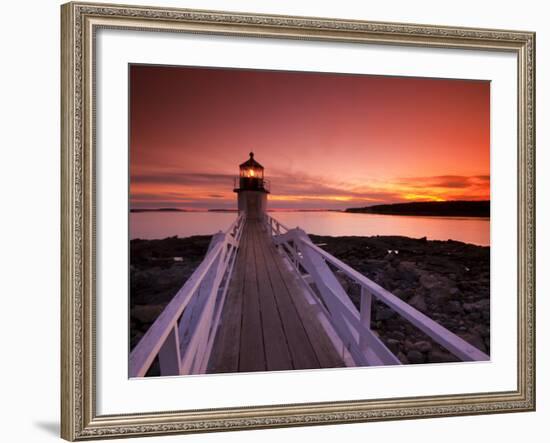 Maine, Port Clyde, Marshall Point Lighthouse, USA-Alan Copson-Framed Photographic Print