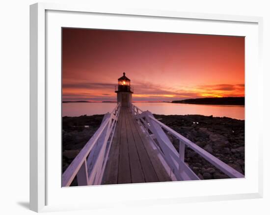 Maine, Port Clyde, Marshall Point Lighthouse, USA-Alan Copson-Framed Photographic Print