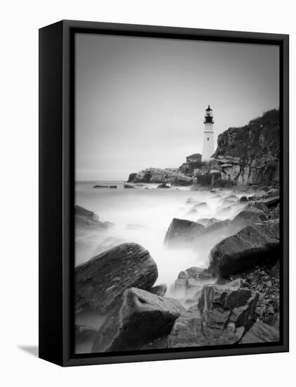 Maine, Portland, Portland Head Lighthouse, USA-Alan Copson-Framed Premier Image Canvas