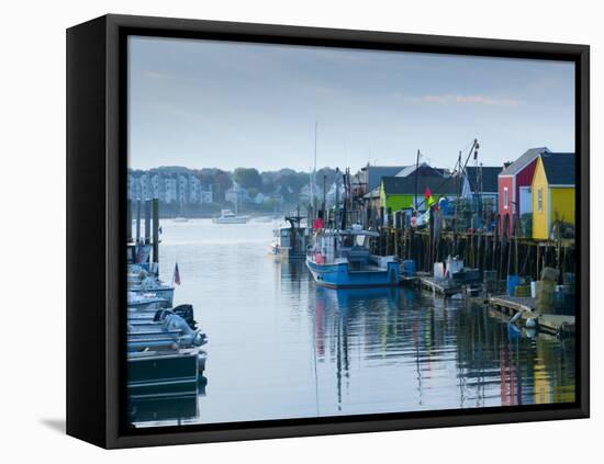 Maine, Portland, Widgery Wharf, USA-Alan Copson-Framed Premier Image Canvas