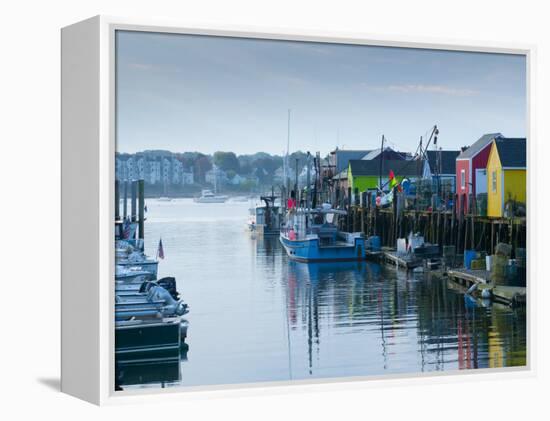 Maine, Portland, Widgery Wharf, USA-Alan Copson-Framed Premier Image Canvas