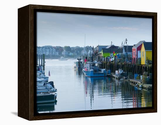 Maine, Portland, Widgery Wharf, USA-Alan Copson-Framed Premier Image Canvas