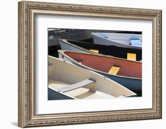 Maine, Rockland. Colorful Boats in Rockland Marina-Cindy Miller Hopkins-Framed Photographic Print