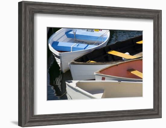 Maine, Rockland. Colorful Row Boats in Rockland Marina-Cindy Miller Hopkins-Framed Photographic Print