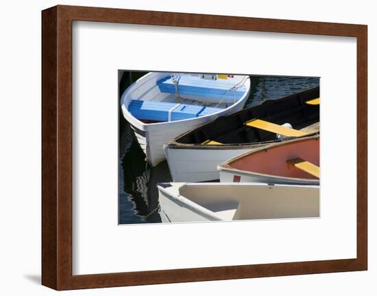 Maine, Rockland. Colorful Row Boats in Rockland Marina-Cindy Miller Hopkins-Framed Photographic Print