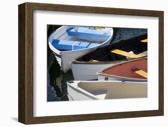 Maine, Rockland. Colorful Row Boats in Rockland Marina-Cindy Miller Hopkins-Framed Photographic Print