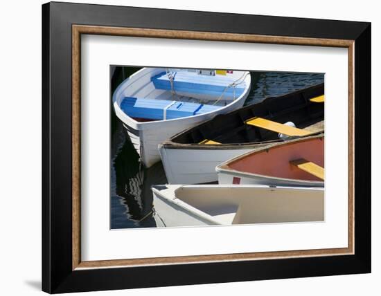 Maine, Rockland. Colorful Row Boats in Rockland Marina-Cindy Miller Hopkins-Framed Photographic Print