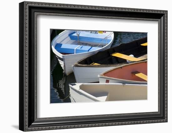 Maine, Rockland. Colorful Row Boats in Rockland Marina-Cindy Miller Hopkins-Framed Photographic Print