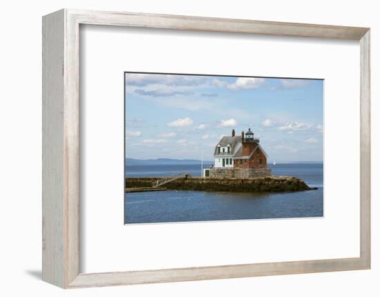 Maine, Rockland, Penobscot Bay. Historic Rockland Breakwater Light-Cindy Miller Hopkins-Framed Photographic Print