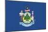 Maine State Flag-Lantern Press-Mounted Art Print