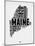 Maine Word Cloud 2-NaxArt-Mounted Art Print