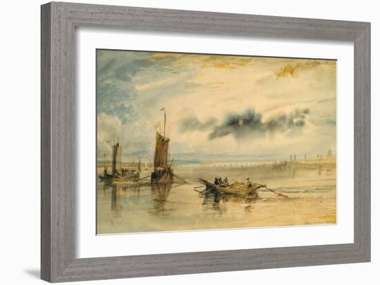 Mainz and Kastell, 1817-J. M. W. Turner-Framed Giclee Print