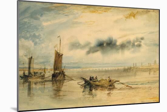 Mainz and Kastell, 1817-J. M. W. Turner-Mounted Giclee Print