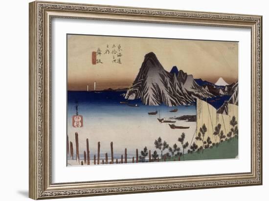 Maisaka, vue d'Imagiri-Ando Hiroshige-Framed Giclee Print