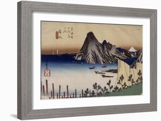 Maisaka, vue d'Imagiri-Ando Hiroshige-Framed Giclee Print