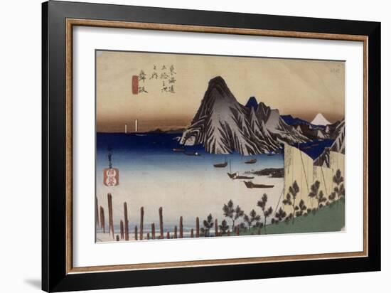 Maisaka, vue d'Imagiri-Ando Hiroshige-Framed Giclee Print