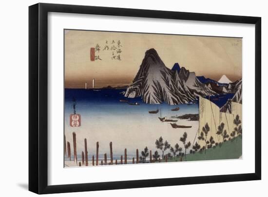 Maisaka, vue d'Imagiri-Ando Hiroshige-Framed Giclee Print