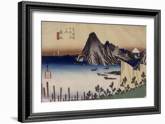 Maisaka, vue d'Imagiri-Ando Hiroshige-Framed Giclee Print