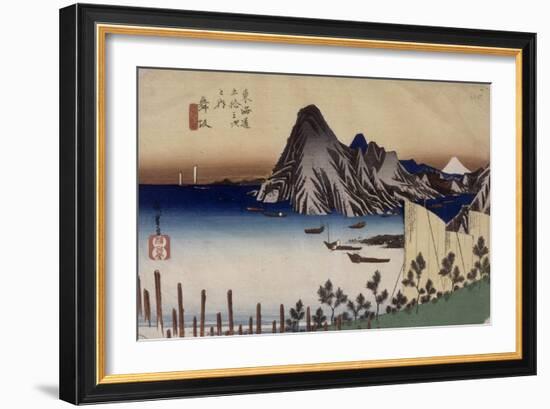 Maisaka, vue d'Imagiri-Ando Hiroshige-Framed Giclee Print