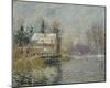 Maison au bord de l'Eau, Effet de Neige-Gustave Loiseau-Mounted Art Print