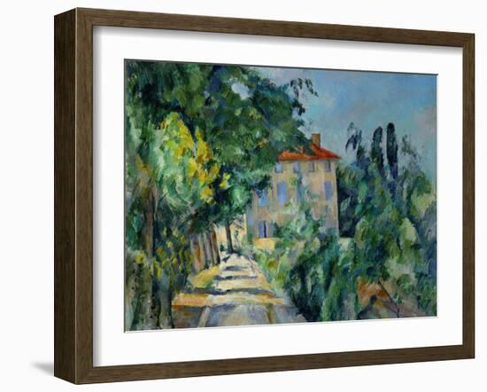 Maison Au Toit Rouge- House with a Red Roof, 1887-90-Paul Cézanne-Framed Giclee Print