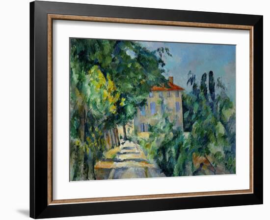 Maison Au Toit Rouge- House with a Red Roof, 1887-90-Paul Cézanne-Framed Giclee Print