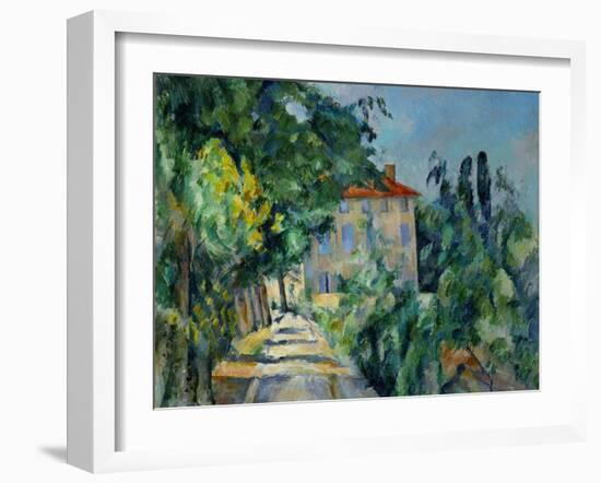 Maison Au Toit Rouge- House with a Red Roof, 1887-90-Paul Cézanne-Framed Giclee Print