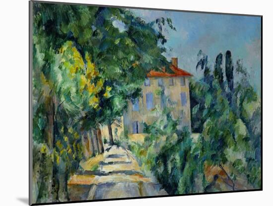 Maison Au Toit Rouge- House with a Red Roof, 1887-90-Paul Cézanne-Mounted Giclee Print