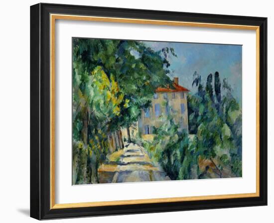 Maison Au Toit Rouge- House with a Red Roof, 1887-90-Paul Cézanne-Framed Giclee Print