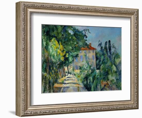 Maison Au Toit Rouge- House with a Red Roof, 1887-90-Paul Cézanne-Framed Giclee Print