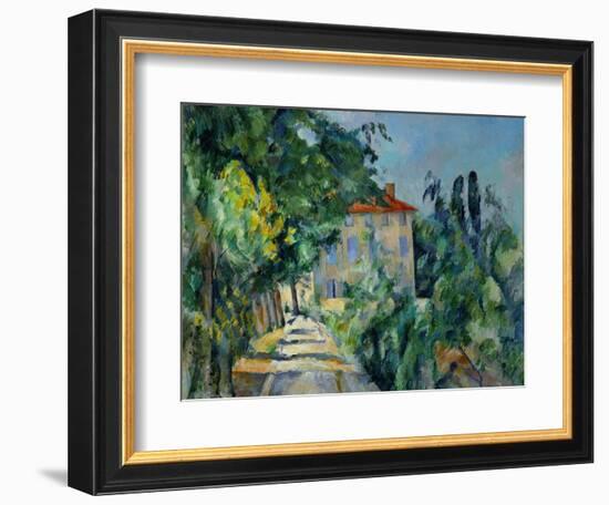 Maison Au Toit Rouge- House with a Red Roof, 1887-90-Paul Cézanne-Framed Giclee Print