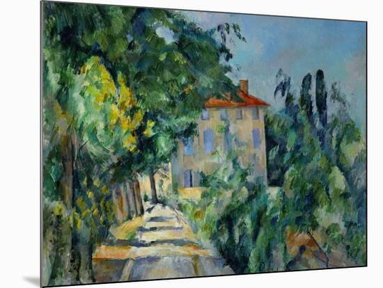 Maison Au Toit Rouge- House with a Red Roof, 1887-90-Paul Cézanne-Mounted Giclee Print