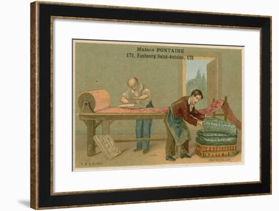 Maison Fontaine Trade Card, Wool Printing-null-Framed Giclee Print