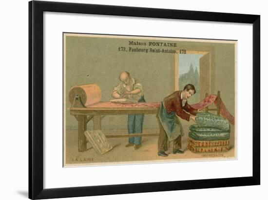 Maison Fontaine Trade Card, Wool Printing-null-Framed Giclee Print