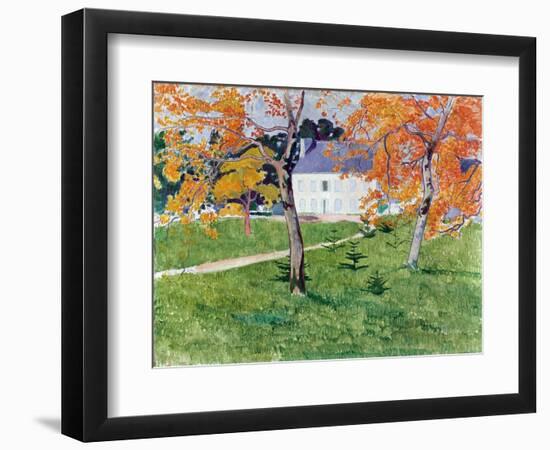 Maison Parmi Les Arbres - Peinture De Emile Bernard (1868-1941), Huile Sur Toile, 1888 - House Amon-Emile Bernard-Framed Giclee Print