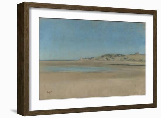 Maisons au bord de la mer-Edgar Degas-Framed Giclee Print