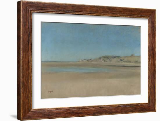 Maisons au bord de la mer-Edgar Degas-Framed Giclee Print