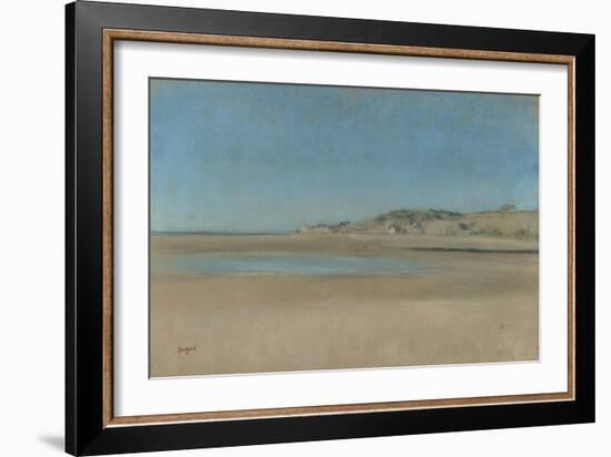 Maisons au bord de la mer-Edgar Degas-Framed Giclee Print