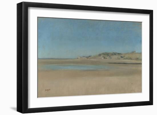 Maisons au bord de la mer-Edgar Degas-Framed Giclee Print