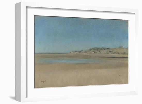 Maisons au bord de la mer-Edgar Degas-Framed Giclee Print