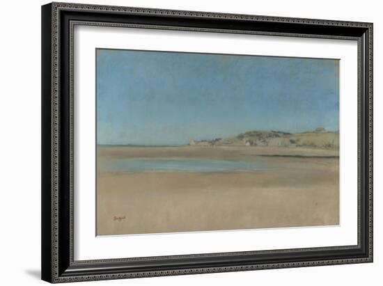 Maisons au bord de la mer-Edgar Degas-Framed Giclee Print