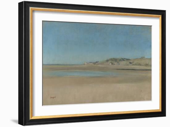 Maisons au bord de la mer-Edgar Degas-Framed Giclee Print