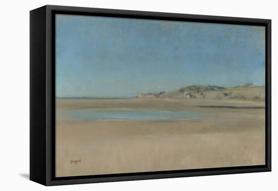 Maisons au bord de la mer-Edgar Degas-Framed Premier Image Canvas