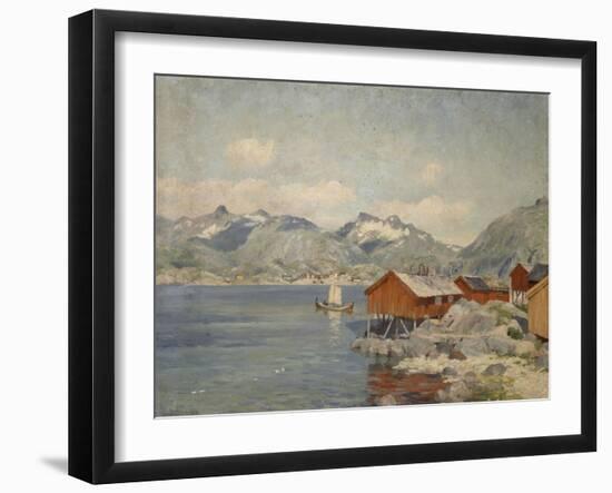 Maisons de pêcheurs à Svolvoer, Lofoden (Norvège)-Johannes Martin Grimelund-Framed Giclee Print